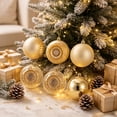 thumbnail image 5 of 6 Pack 3 Inch Gold Christmas Decorative Ball Ornaments, Hanging Pendant Bauble for Xmas Tree Wedding Holiday Party Festival Home Decor, 5 of 6