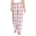 thumbnail image 2 of Goofa Plaid Heart Printed Soft Pajama Pants for Women, Wide Leg Comfy Casual Lounge Yoga Pants-X-Large, 2 of 9