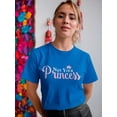 thumbnail image 2 of Not Your Princess Crown Graphic Quote Women T-Shirt, Female Large, 2 of 4