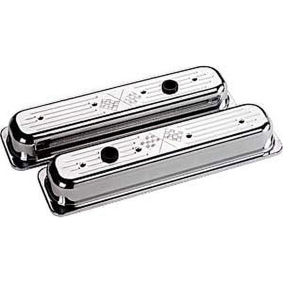 Billet Specialties 95827 Small Block Chevy Center-Bolt Valve Covers - Short