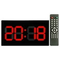 thumbnail image 1 of simhoa Affichage LED Horloge 3D Numérique avec Télécommande pour Gym Bureau École Bureau Hôtel, Chiffres Rouges, 1 of 8
