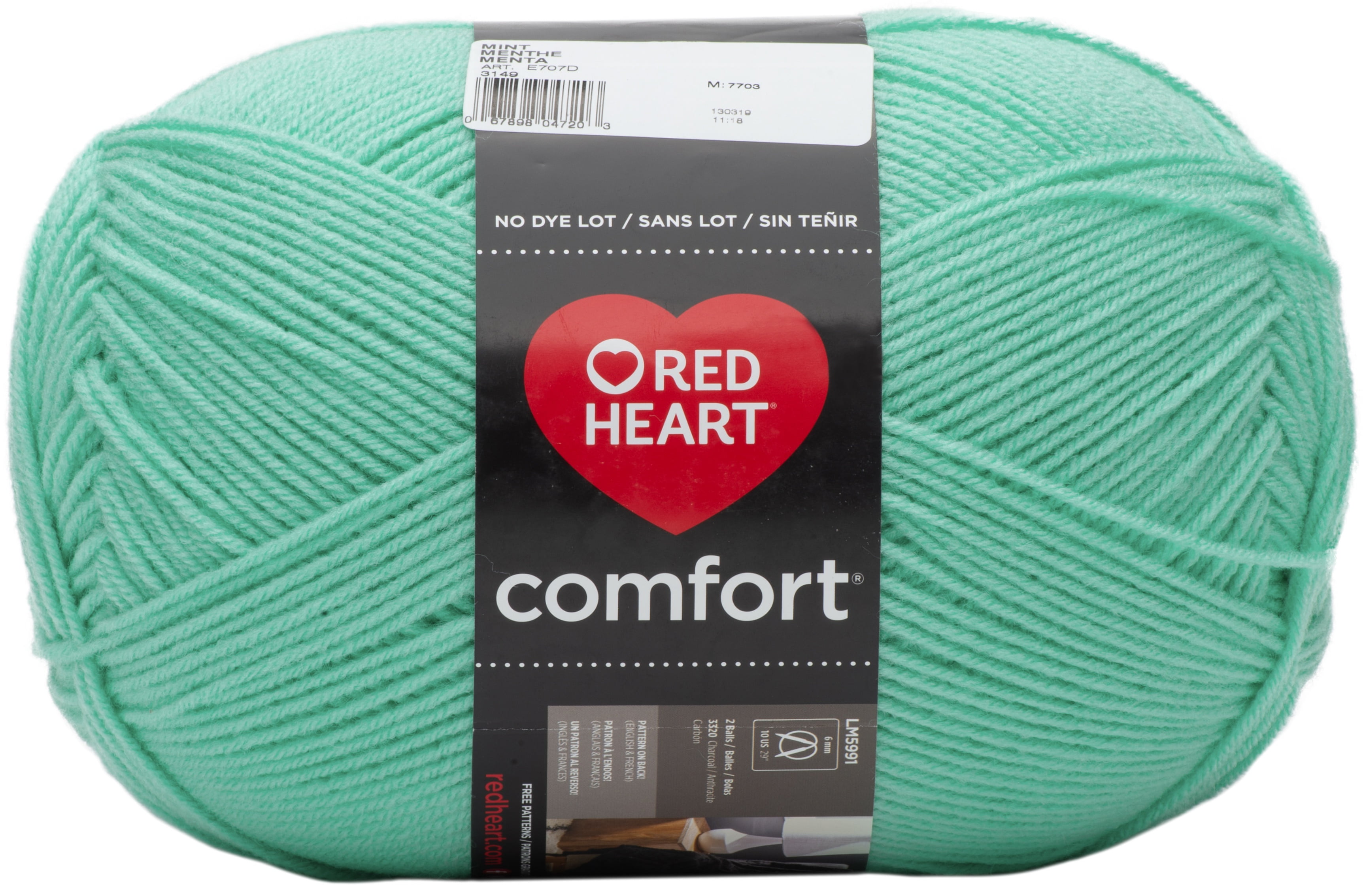 Red Heart® Comfort® Yarn, Solid, Acrylic #4 Medium, 16oz/454g, 867 Yards
