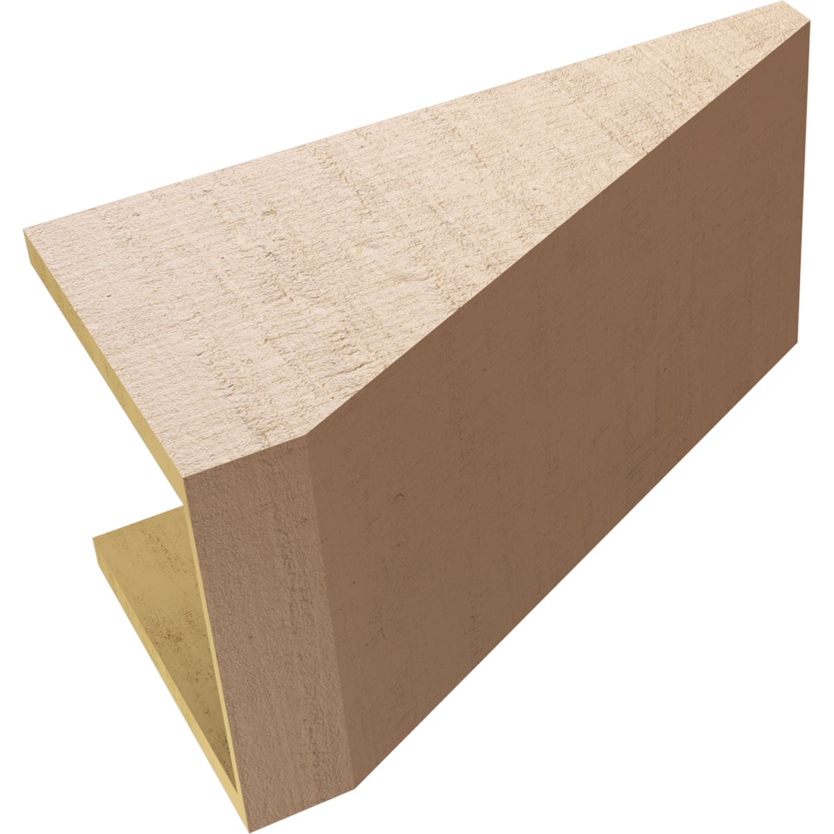 11"W x 22"D x 11"H Wide Concord Rough Cedar Woodgrain TimberThane Corbel, Primed Tan