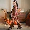 thumbnail image 6 of Kogui Funny Printed Casual Sundress Soft Comfortable Halloween Themed Daily & Party Skirt (Brown, 11-12 Years), 6 of 9