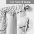thumbnail image 6 of Modern White Farmhouse Short Window Curtain Valances, Minimalist Abstract Ribbon A Sketch Rt Rod Pocket Kitchen Valances for Living Room Bedroom Bathroom Cafe 54" x 18", 6 of 8