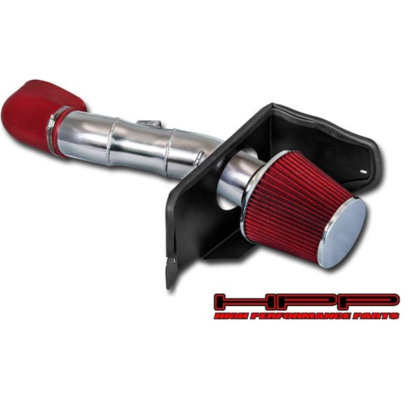 High Performance Parts Cold Air Intake Kit & Red Filter Combo Compatible for Mustang 2005-2009 GT 4.6L V8