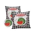 thumbnail image 2 of Outdoor Throw Pillow Cover Farm Wooden Plank and Watermelon Waterproof Cushion Covers 2 Pack White and Black Checker Pillow Cases Home Decoration for Patio Garden Couch Sofa, 2 of 7