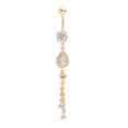 thumbnail image 1 of pitrice Round Zircon Fringe Navel Belly Button Rings Plated Copper Umbilical Nail Studs Body Piercing Buckle Jewelry, 1 of 7