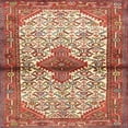 thumbnail image 1 of Ahgly Company Machine Washable Indoor Square Traditional Grapefruit Red Area Rugs, 4' Square, 1 of 7