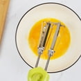 thumbnail image 4 of Washranp Stainless Steel Manual Egg Beater,Handheld Rotary Egg Frother Mixer Kitchen Cooking Tool, 4 of 5