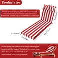 thumbnail image 2 of swing Chaise Lounge Cushions Outdoor, Waterproof 72 x 21Inch Patio Chaise Lounge Replacement Cushion for Lawn Pool（Red white Stripes，1pcs）, 2 of 6