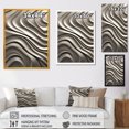 thumbnail image 4 of Designart "Abstract Motion Lines II" Abstract Canvas Wall Art - Modern Silver Abstract Entryway Wall Art Print, 4 of 6