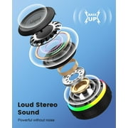LENRUE Bluetooth Shower Speaker with IPX7 Waterproof, Dynamic Lights, Crisp Clear Sound, True Wireless Stereo, Clip Portable for Pool Beach Boat Kayak Float Golf Gift