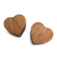 thumbnail image 3 of Heart Shaped Walnut Wood Ring Box Jewelry Chest Organizer Earrings Wooden Presentation Box Case for Proposal Engagement Wedding Ceremony Birthday Gift(Gray Single Slot), 3 of 4