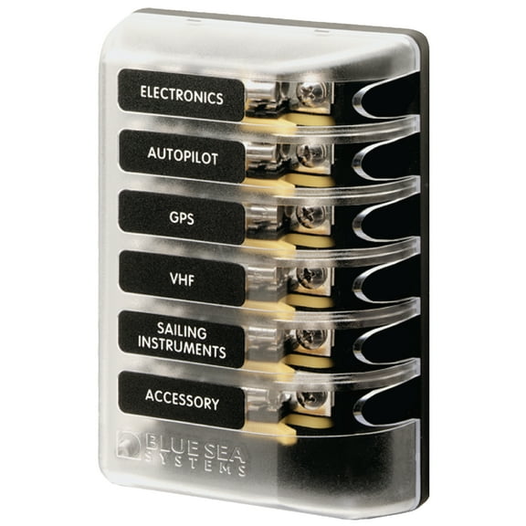 Blue Sea Systems 5018 Fuse Block AGC 6 Cir.