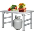 thumbnail image 1 of Table de Travail Pliable en Acier Inoxydable à un Seul Niveau pour Préparation, Îlot de Cuisine, Usage Commercial, 1 of 7