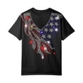 thumbnail image 5 of 2026 250th Anniversary of USA: Women's CrewNeck Short Sleeve Shirt Celebration Patriotic Flag Print 1776-2026 Tshirt, Vintage Commemorative Women's Long Sleeve Shirt 4th of July Black L, 5 of 6