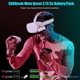 thumbnail image 2 of Battery Pack for Oculus Quest 3s / Quest 3 / Quest 2, 5000mAh Head Strap Battery Pack Compatible with Oculus/Meta Quest 2 3 3s Lightweight and Portable VR Extend Power Accessories, 2 of 6