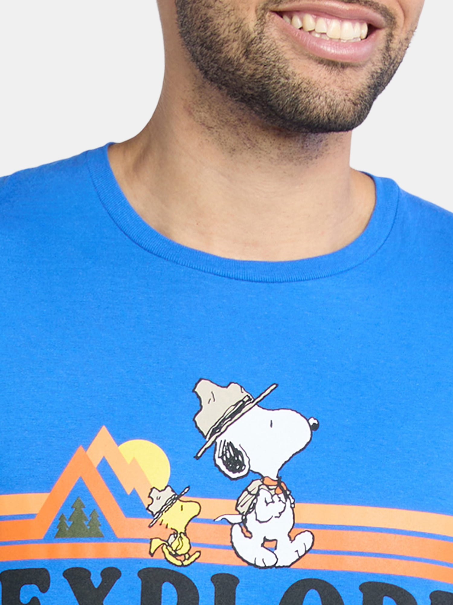 Peanuts Snoopy Men’s and Big Men’s Explore Graphic Tee, Sizes S-3XL