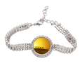 thumbnail image 1 of Pulsera de tobillera de cadena de tenis Unbranded camello desierto joyería de diamantes tamaño ajustable, 1 of 3