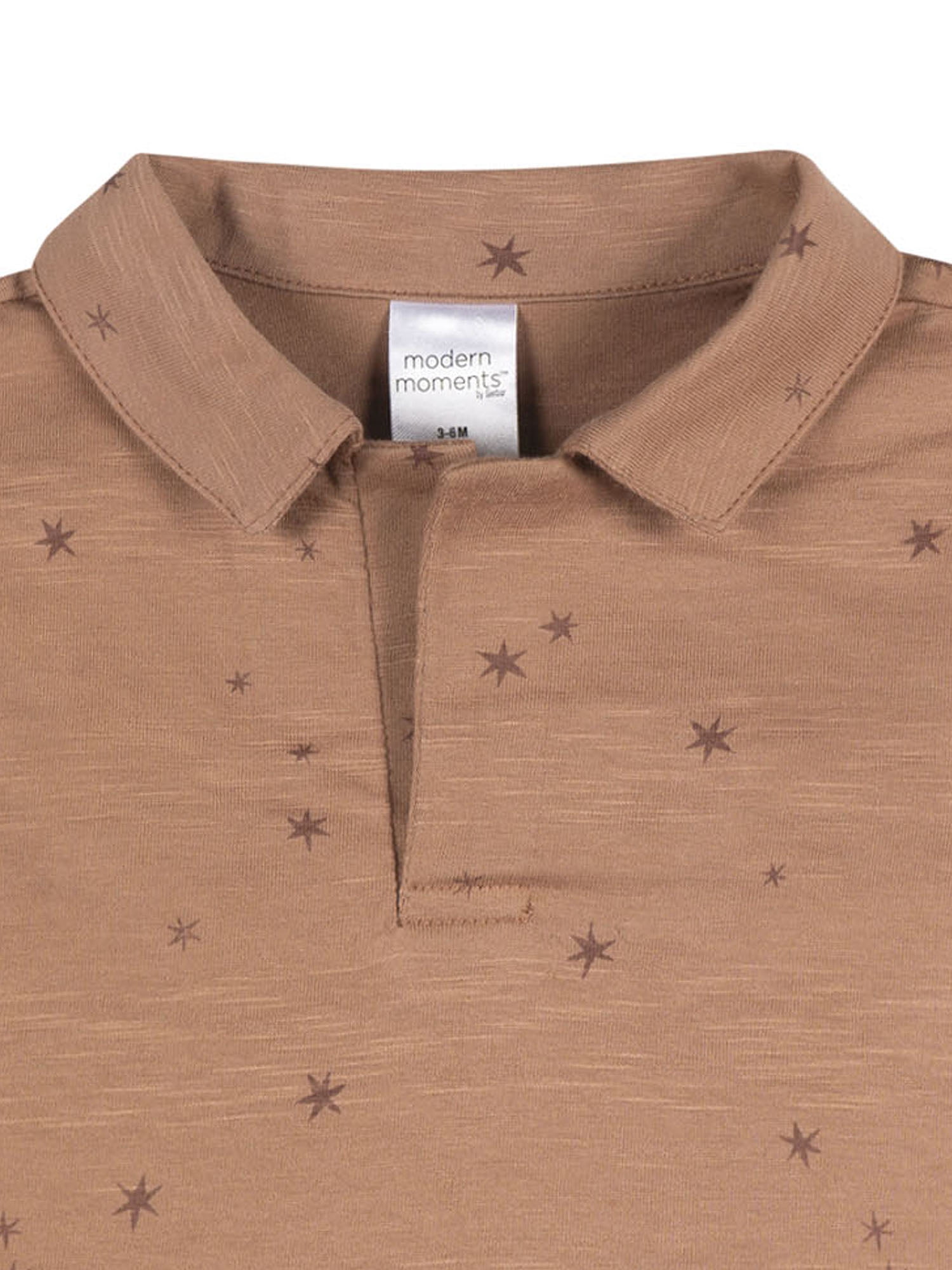 Modern Moments by Gerber Baby Boy Organic Johnny Collar Top, Sizes 0/3 Months - 24 Months