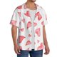 thumbnail image 2 of Balery Pink Hearts Camisa Casual de Manga Corta con Botones para Hombre, Texturizada, Estilo Cubano, para Playa, Verano-Large, 2 of 5
