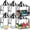 Black, variant on 6 Packs Toy Storage Bags with Labels, JUNCRAFT 11.8x8.7x3.9In Large PVC Reusable Clear Board Game Storage with Zipper, Travel Waterproof Organizer Bags for Building Blocks, Puzzle, Books, Stationery