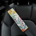 thumbnail image 4 of WYYP Flowers Plants Watercolor Painting Car Interior Decor Safety Seatbelt Protector 1Pcs, 4 of 5