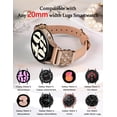 thumbnail image 3 of TOYOUTHS Leather Band Compatible with Samsung Galaxy Watch 7 FE 6 5 4 40mm 44mm/Watch 6 Classic/Watch 5 Pro/Watch 4 Classic/Active 2/Watch 3 41mm Women, 20mm Slim Designer Thin Premium Leather Strap, 3 of 7