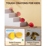 Jupitearth 12Ct Washable,Non Toxic & Silky Jumbo Egg Crayons, Art Supplies,Perfect Easter Festival Gift