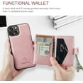 thumbnail image 5 of Case for iPhone 14 6.1 inch 2022, Detachable Magnetic Wallet Credit Card Cash Slot Case Cover Support Wireless Charging Functional Kickstand Compatible with iPhone 14 2022 (Pink), 5 of 15