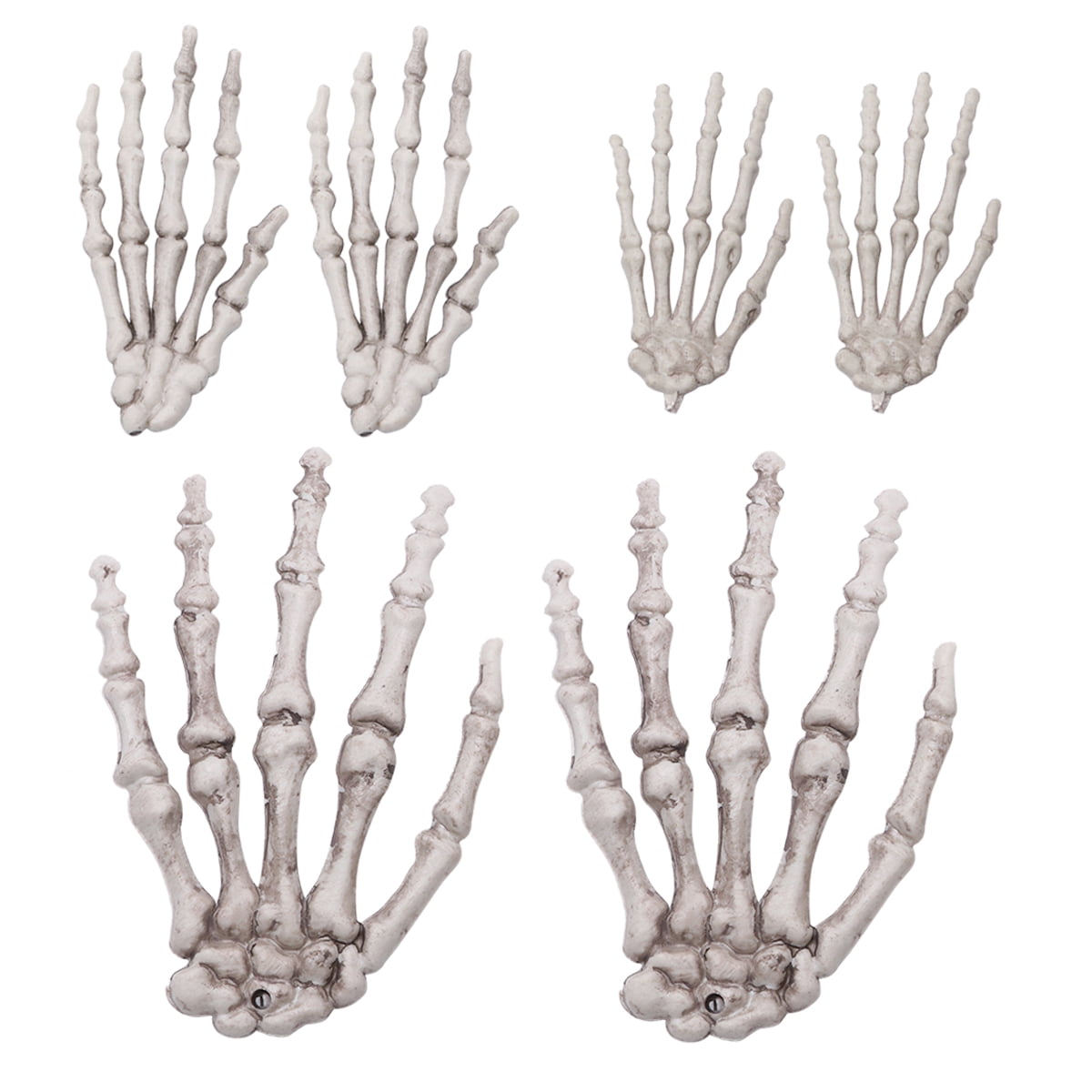 Halloween Party Garden Decoration Halloween Skeleton Hands Haunted House Props 1 Pair Realistic Life Size Severed Skeleton Hands for Home Decoration Halloween Props Decorations Beige 