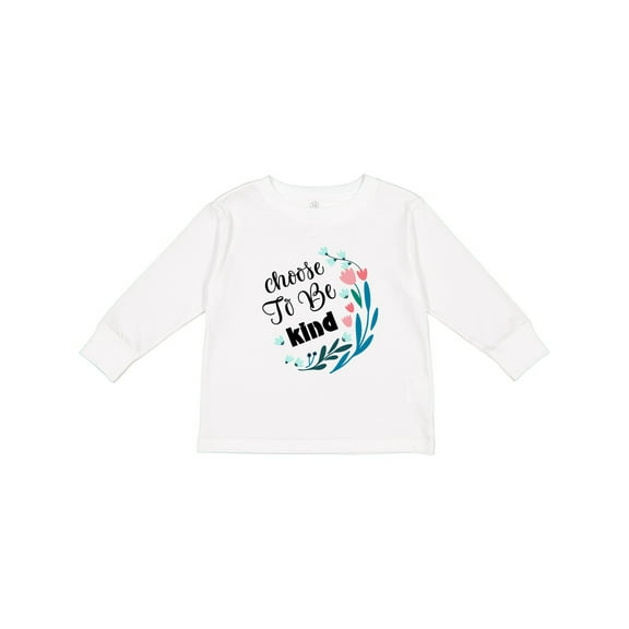 Inktastic Choose to Be Kind Girls Long Sleeve Toddler T-Shirt