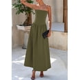 thumbnail image 4 of PRETTYGARDEN Women's Spring Strapless Maxi Dresses Patchwork Long Flowy Pockets Elegant Going Out Summer Tube Top Dress, 4 of 8