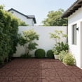 thumbnail image 6 of Stone Style 12" Patio Deck Tiles, DIY Module Interlocking Decking Tiles Floor Tile Outdoor and Indoor,Easy and Quick Installation Court Tiles for Porch Poolside Balcony Backyard 44pcs, Brown, 6 of 9
