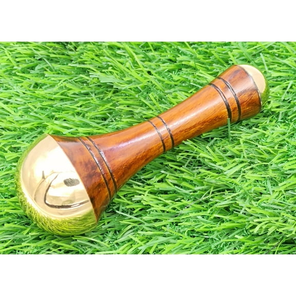 Ayurvedic 2-in-1 Kansa Wand Massager Dual-Head for Face Feet Body SPA Massage Tool, Skin Rejuvenation & Stress Relief