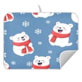 thumbnail image 3 of Snow Bear Pattern Drying Dish Mat Quick Drying Absorbent Soft Durable for Kitchen 18" x 24", 3 of 10