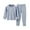 Gray, variant on Toddler Kids Thermal Underwear Striped Long Sleeve Top and Bottom Long Johns Warm Base Layer Set Sleepwear