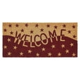 thumbnail image 2 of VHC Brands Burgundy Tan Stars Coir Welcome Rug Rect 17x36, 2 of 5