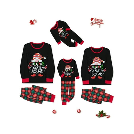 

Thaisu Family Matching Christmas Pajamas Set Santa Print Holiday Sleepwear PJs for Women/Men/Kids