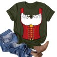 thumbnail image 1 of ICHUANYI Clearance Women's Fashion Casual Loose Blouse Oktoberfest Printing Round Neck T-Shirt Blouse Print Tee(Army Green, M) ICHUANYI WER2023081501889, 1 of 5
