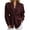 Brown, variant on Women Fall Tailored Blazer Solid Waist Belted Office Casual Wear Jackets