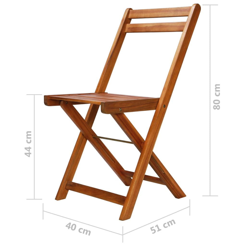Kepooman Outdoor Patio Portable Folding Acacia Wood Bistro Chair for Poolside Garden, Set of 2, Brown Kepooman Outdoor Patio Portable Folding Acacia Wood Bistro Chair for Poolside Garden, Set of 2, Brown