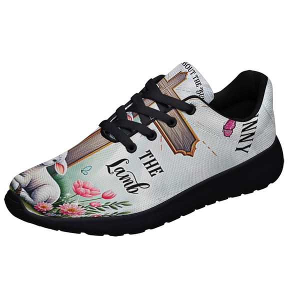 EaStr It's Not About The Bunny It's About The Lamb Shoes Sneakers Black Size 3.5