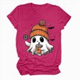 thumbnail image 5 of TOWED22 Teacher Halloween Shirt for Womens Read More Books Tshirt Spooky Ghost Shirts Graphic Tee Funny Cute Short Sleeve Tops(Hot Pink,M), 5 of 6