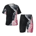 thumbnail image 1 of Balery Pink White Ocean Waves Conjunto de Pijama Infantil de Manga Corta con Estampado – Ropa de Dormir de Algodón Suave-3X-Large, 1 of 6