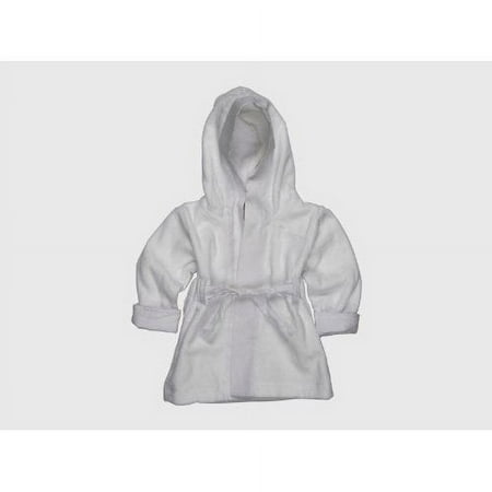 Baby Girl's Juicy Couture White Hooded Bath Robe One Size 100% Cotton