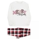 thumbnail image 1 of Pijamas a juego de Navidad para mujer, estampado de leopardo, Feliz Navidad, conjunto de pijamas blancos para mujer, 1 of 3