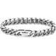 thumbnail image 3 of Men's Strong Antique Silver Bracelet, Fashion Retro Titanium Steel Simple Six-sided Flat Denim Bracelet, 3 of 5