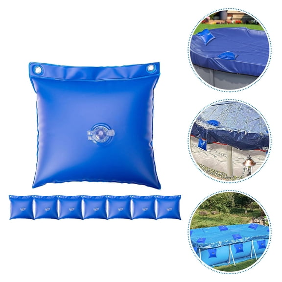 WHAMVOX 8Pcs Winter Pool Cover in Blue PVC for Above Ground Pools and Outdoor Use